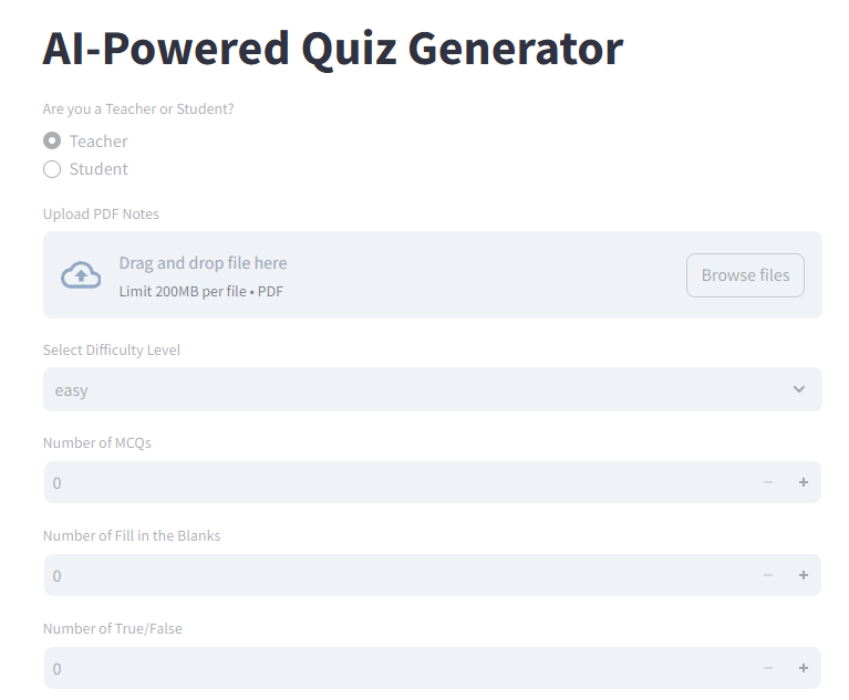 AI Quiz Generator